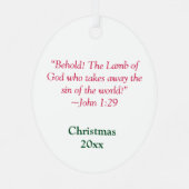 Lamm Gottes Weihnachtsschmuck (Rückseite)