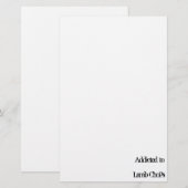 Lamm-Hiebe Briefpapier (Vorne/Hinten)