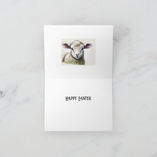 Lamm im Grasost Karte (Innenseite)