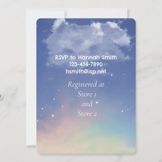 Lamm in der Wolkendusche Einladung (Rückseite)