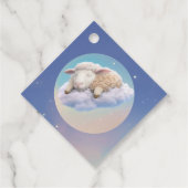 Lamm in der Wolkendusche Geschenkanhänger (Rückseite)