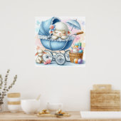 Lamm in einem Baby Carriage Boy Poster (Küche)