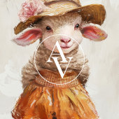 Lamm in Rock, Vintages Farmschaf Poster