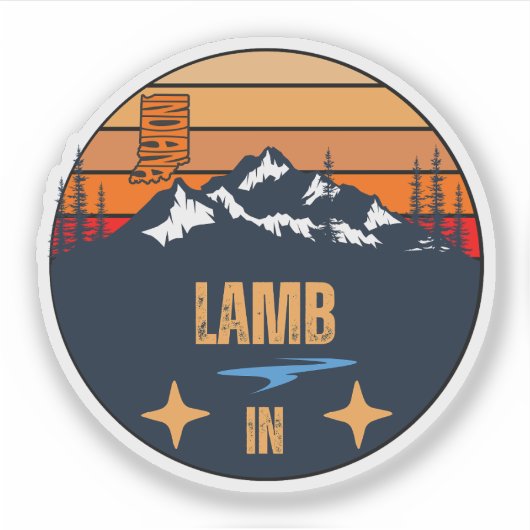 Lamm, Indiana Aufkleber (Vorderseite)