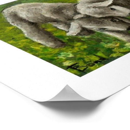 Lamm-Kampfdruck Poster (Ecke)