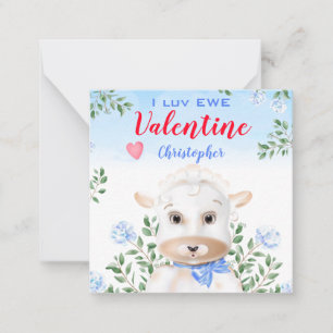 Lamm-Kinder-Klassenvalentinskarte Mitteilungskarte