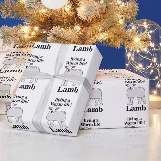 Lamm lebt ein warmes Leben Geschenkpapier (Feiertage)