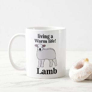 Lamm lebt ein warmes Leben Kaffeetasse