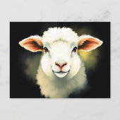 Lamm mit Abstrakten Schlaganfällen Postkarte (Vorderseite)