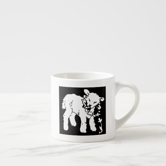 Lamm mit Blume Espressotasse (Rechts)