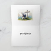 Lamm mit Blütenblumen Ostern Karte (Innenseite)