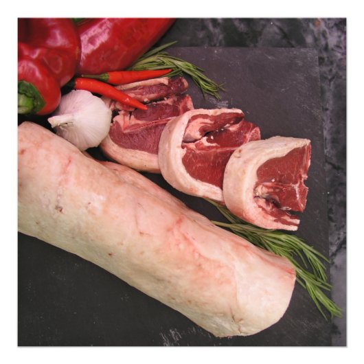 Lamm mit Chili Fotodruck (Vorne)