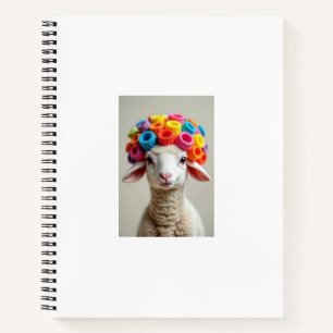 Lamm mit Haarwalzen Notebook Notizblock