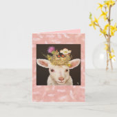 Lamm mit zwei Kardinälen notecard Karte (Gelbe Blume)