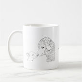 Lamm Niedlich Seep Mama Baby Tasse Custom Art Tass (Links)
