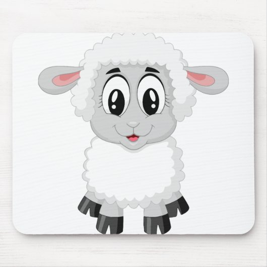 Lamm-niedliches Nutztier Mousepad (Vorne)
