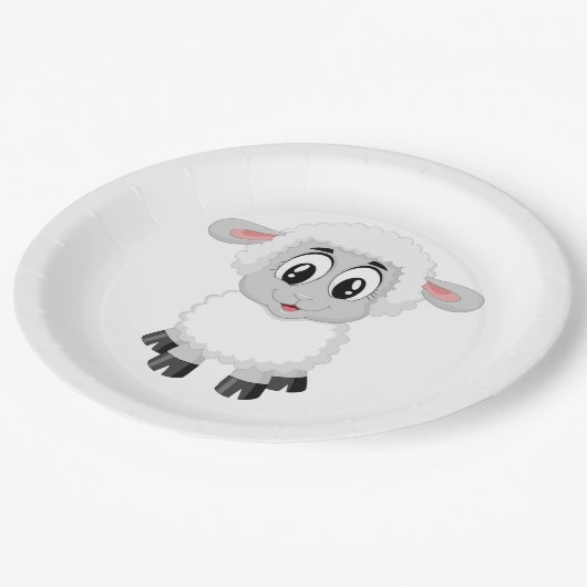Lamm Pappteller (Schrägansicht)
