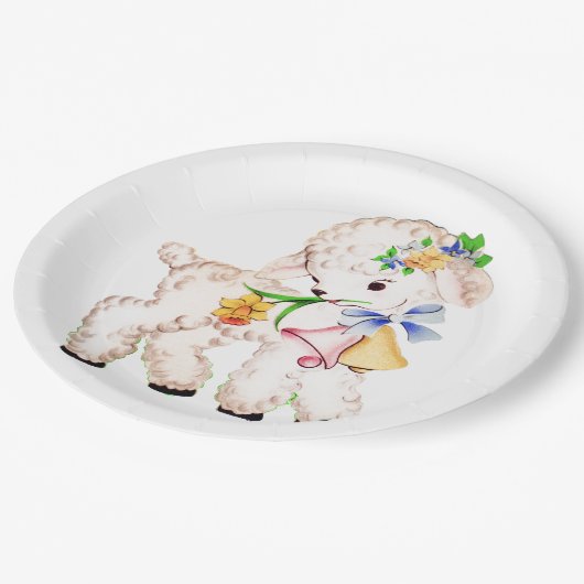 Lamm Pappteller (Schrägansicht)