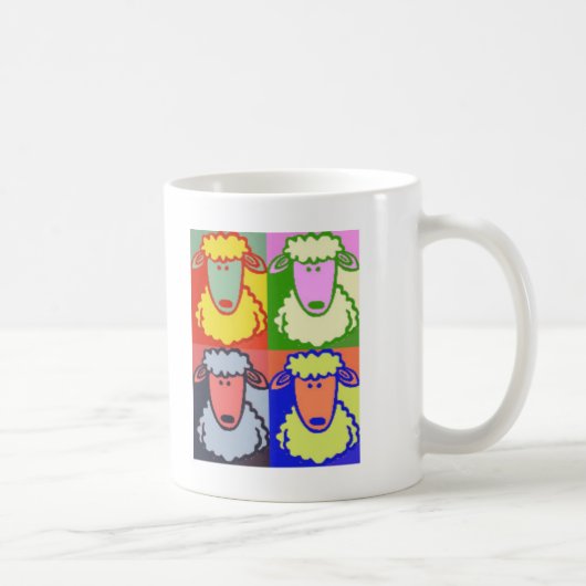 Lamm-Pop-Kunst Kaffeetasse (Rechts)