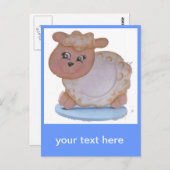 Lamm Postkarte (Vorne/Hinten)