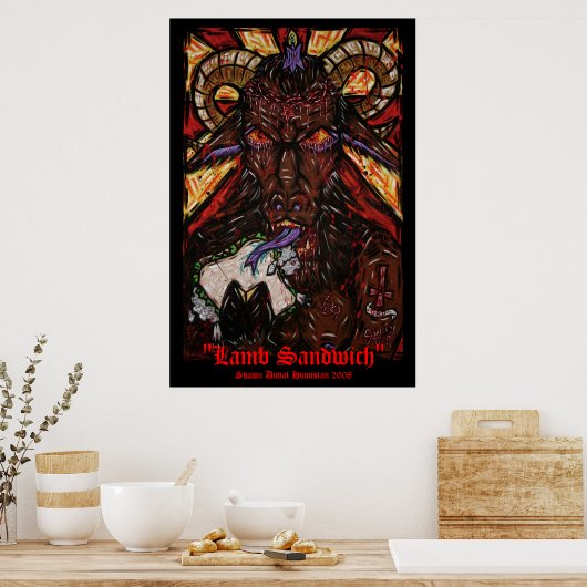 ‚Lamm Sandwich‘ Poster (Küche)