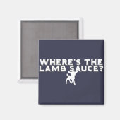 Lamm-Sauce witzig Magnet (Vorderseite/Rückseite)
