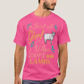 Lamm Schaftier Lover Nur ein Mädchen, das Lamm Lie T-Shirt (Vorderseite)