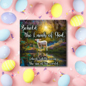 Lamm-Schrift Auferstehung Christlich Ostern Feiertagskarte