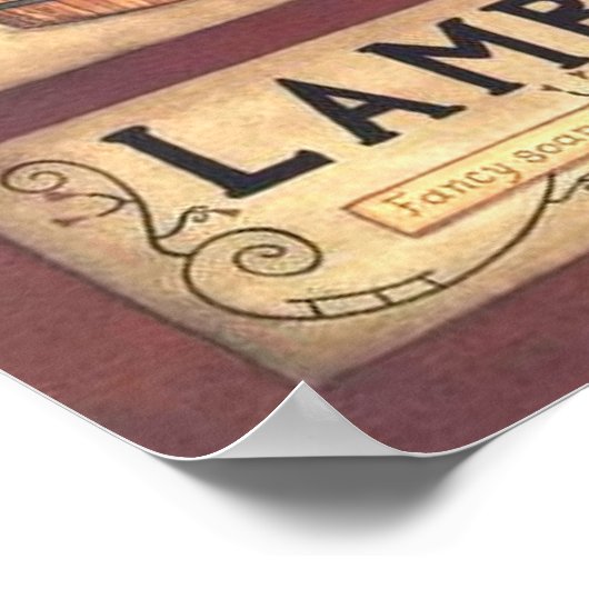 Lamm-Seife Poster (Ecke)
