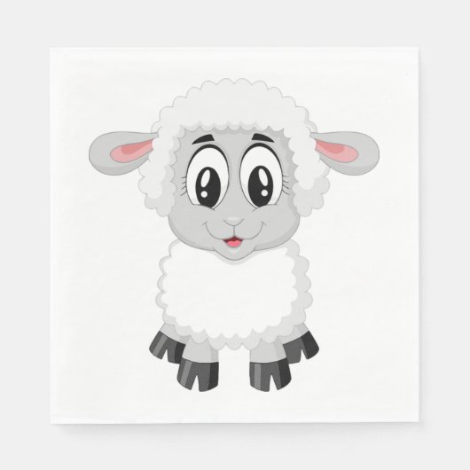 Lamm Serviette (Vorderseite)