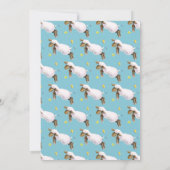 Lamm-Ski niedlich willkommen im Weltaqua Einladung (Rückseite)