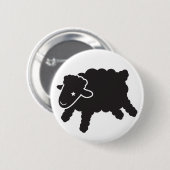 Lamm-starr Solo- schwarzer Knopf Button (Vorne & Hinten)