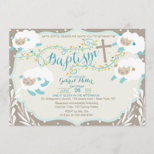 Lamm-Taufe Einladung