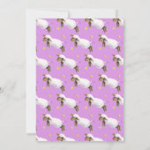 Lamm überspringen niedlich willkommen in der Welt  Einladung (Rückseite)