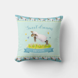 Lamm überspringen niedlichen individuelle Name aqu Kissen