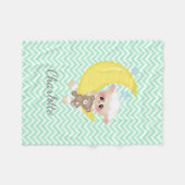 Lamm und Crescent Moon Kinderzimmer Fleecedecke (Vorderseite (Horizontal))