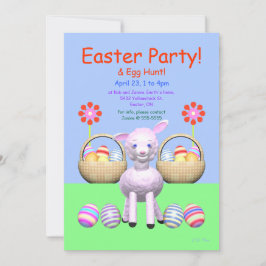 Lamm und Eier OsterParty Einladung