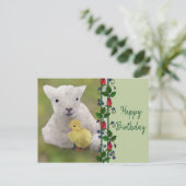 Lamm und Ente Postkarte (Stehend Vorderseite)
