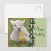 Lamm und Ente Postkarte (Vorne/Hinten)
