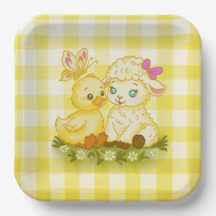 Lamm-und-Enten-Papierplatte Pappteller