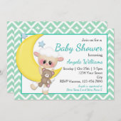 Lamm- und Halbmonddusche Einladung (Vorne/Hinten)