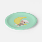 Lamm- und Halbmonddusche Pappteller (Schrägansicht)