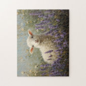 Lamm- und Lavendelgemälde Puzzle (Vertikal)