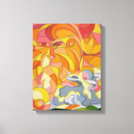 Lamm und Lion Leinwand Print.