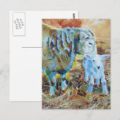 Lamm- und Schafspelzen Postkarte (Vorne/Hinten)