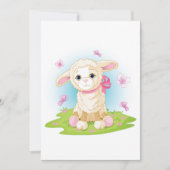 Lamm und Schmetterlinge Einladung (Vorderseite)