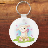 Lamm und Schmetterlinge Schlüsselanhänger (Vorderseite)