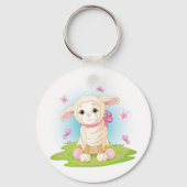 Lamm und Schmetterlinge Schlüsselanhänger (Rückseite)