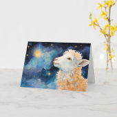 Lamm und Star Christmas Card Karte (Gelbe Blume)