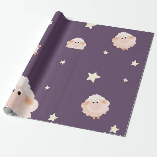 Lamm- und Star-Kombinationspapier Geschenkpapier (Ungerollt)